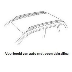 Kamei dakdragers aluminium Skoda Octavia Station 5-dr 1997-2004 met open dakrailing